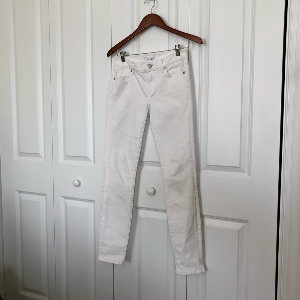 Loft Skinny White Jeans